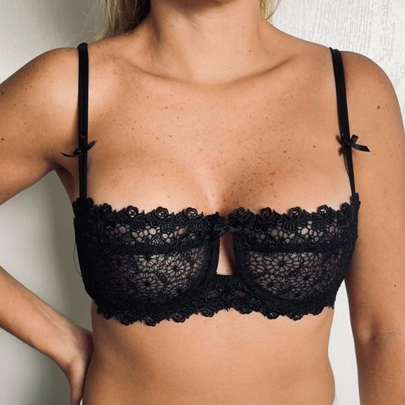 See Through Balconette Bra and Bikini Panty set Sex Half Cup Bra & Bikini  Sexy - Picture 1 of 14